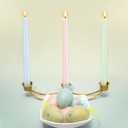 Conelist 6 Pcs Pastel Taper Candles 10 Inch Unscented Smokeless Pastel Candle Sticks Candy Color Handmade Candlesticks for Wedding Birthday Home Dining Table Decor
