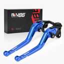 RKV86 Motorcycle Brake Clutch Levers Long Adjustable CNC for Honda CBF1000 (06-09), VFR750 (91-97), VF750S Sabre (82-86), VFR800/VFR800F (02-20), VTR1000F Firestorm (98-05) Blue