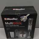 Mueller Multistick 5-in-1 Immersion Blender Handheld, 12 Speed Hand Mixer - Turbo Boost, Heaviest Duty Copper Motor, Titanium Blades Hand Blender, Milk Frother Wand, Whisk, Beaker, Chopper, Grey (Gray)