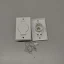 Standard Central Vacuum Wall Plate Inlet Valve Cover, for Beam Central Vac Installation Parts, Nutone Vacuum Wall Plate, White Round Door - 2 Pack