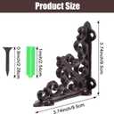 4 Pcs Decorative Shelf Brackets, 3.74x3.74 Inch Cast Iron Heavy Duty Decorative Wall Brackets Supporter, Victorian Style Wall Mounted Floating Shelves