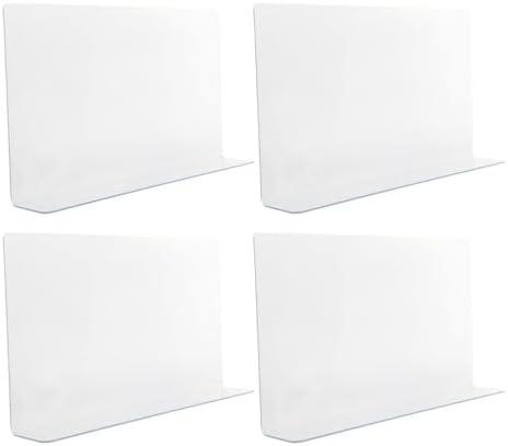 Luxshiny 4Pcs Shower Splash Guard - Transparent PVC Bathtub Water Barrier for Corner Protection and Easy Installation