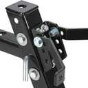 ECOTRIC Heavy Duty Adjustable Lawn Mower Trailer Towing Hitch, Garden Tractor Hitch Steel Compatible with John Deere Cub Cadet Craftsman