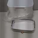 Compost Bin Kitchen for Countertop or Under Sink, 2.6 Gallon Hanging Small Trash Can with Lid, Garbage Can for Cabinet Door, Indoor/outdoor Food Waste Bin for Kitchen, Bathroom, RV, Office, White