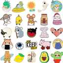 20/30/50/80 Mixed Enamel Brooch Bulk Set,Lapel Badges, Cartoon Plant Enamel Pin Sets, Funny Button Pins Jewelry for Backpack Cloths Hats Jacket Decoration