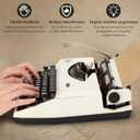 Manual Typewriter,1980s Traditional Portable Vintage Typewriter Deeply Restored,Manual Typewriter for Writing,Letters and Vintage Collectible Present,Classic Retro Manual Typewriter