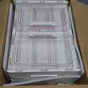 Kmiectse Clear Storage Bins with Lids - 4 Tier Plastic Bins with Wheels, Stackable Storage Bin, Closet Organizers Box for Bedroom, Living Room, 23 QT Folding Box with Magnetic door (White)