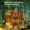 FUNPOLA 3D Wood Puzzle Countryside Cottage Model - DIY Miniature Building Kit with Spark LED Lights - Craft Rural Architecture Home Dcor Gift for Adults