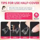 UNA GELLA Short Almond Gel Nail Tips: 504PCS Acylic Nail Tips Almond Shape Extra Short Pre Etched Half Cover 12sizes Salon Quality Soft Press On Nails DIY for Home Nails Extension