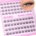 Natural Lash Clusters Wispy Cluster Eyelash Extensions 8-10mm Short Lash Extensions Clear Soft Band Lashes Clusters C-Curly Individual Lashes Natural Lash Extensions Look Glasses Friendly