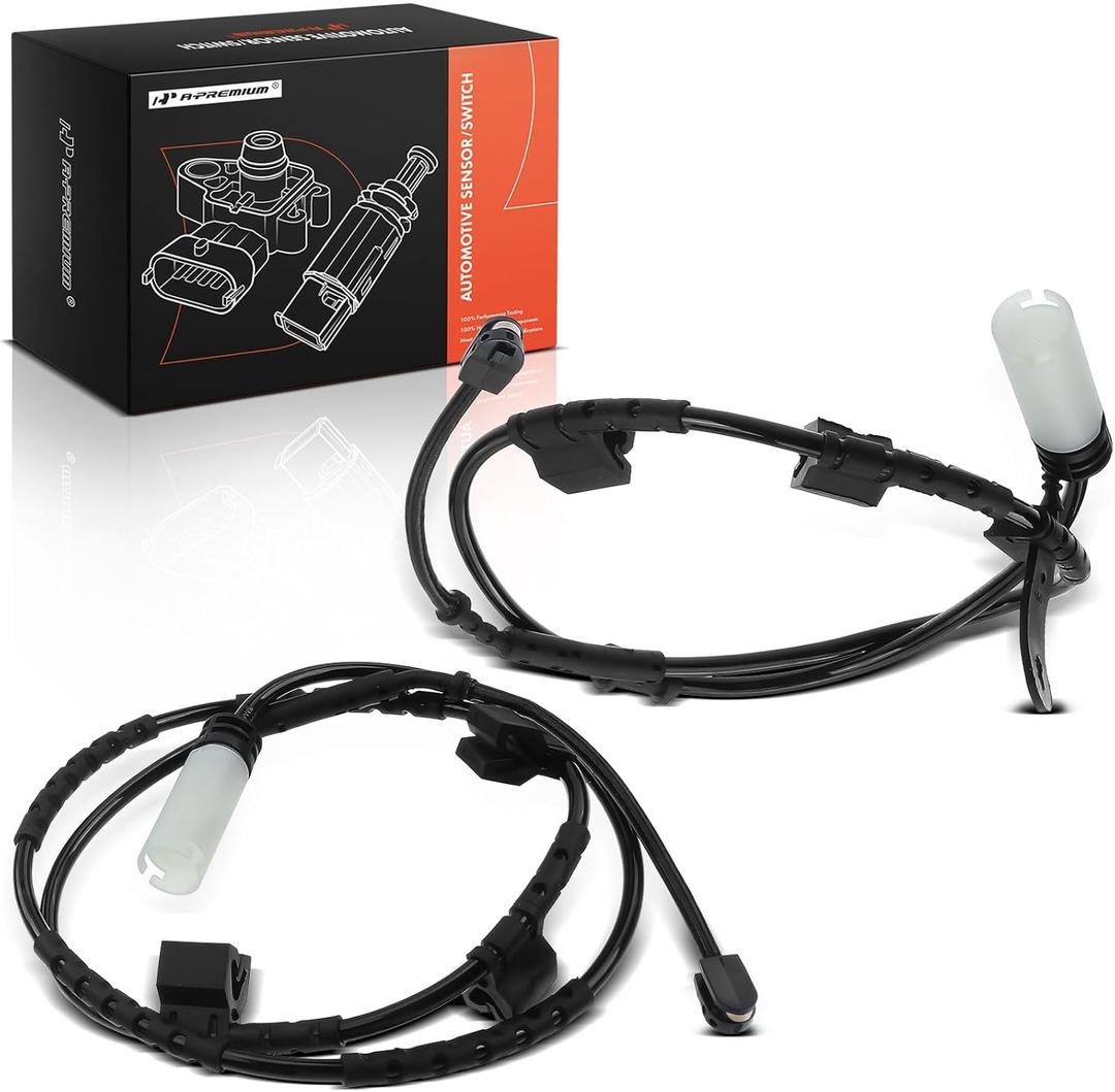 A-Premium Front and Rear Disc Brake Pad Wear Sensors Compatible with Select Mini Cooper 2010 2011 2012 2013 2014 2015, 2-PC Set