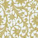 Exquisite Lace Table Cloth Round Table Plastic 6-Pack Lace Tablecloth Round 84" | Clear & Gold Floral Tablecloth Disposable | Wild Flower Party Decorations & Party Supplies