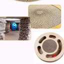 Cat Toy 3in 1 Kitten Puzzles Toys for Bored Indoor Cats with Cardboard and 2 Bell Balls Round Cats Scratcher