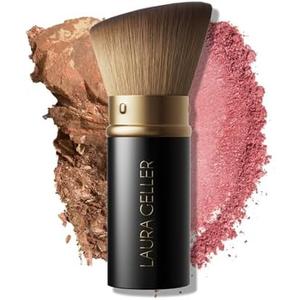LAURA GELLER NEW YORK Retractable Black Kabuki Brush for Liquid, Cream and Powder Face Makeup With Aluminum Handle
