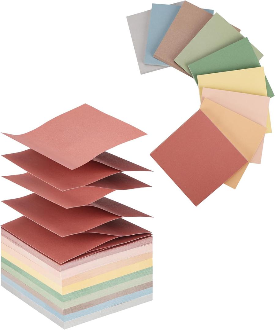 Mr. Pen- Pop Up Sticky Notes 3x3 Refills, 18 Pads, 900 Sheets, Vintage Colors, Self Adhesive Memo Pads for Dispensers, Perfect for Home, Office & School, Stocky Notes for Bible Journaling