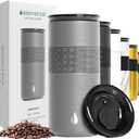 Elemental Artisan Insulated Tumbler, Triple Wall Coffee Travel Mug, Reusable Stainless Steel Coffee Tumbler with Ceramic Lid, Thermal Coffee Cups for Hot (6 Hrs) & Cold (18 Hrs), 16oz - Graphite