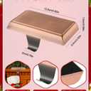 Kalolary 1 Pack Christmas Stocking Holders,Mantel Stocking Hangers Heavy Duty Xmas Stocking Hooks for Mantle Counter Tables Window Fireplace Christmas Party Decoration (Red Bronze)