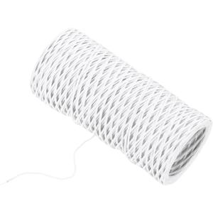 MECCANIXITY Floral Wire 164ft/50m 1mm Vine Bind Wire Rustic Craft Wrapping Metal Wire for Flower Bouquet Wreath Making, White