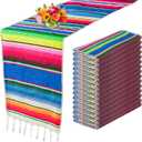 15 Pcs Mexican Table Runner Fiesta Mexican Theme Party Decoration for Cinco de Mayo Fiesta Party Serape Zarape Table Runner 14 x 84 Inch (Elegant Style)