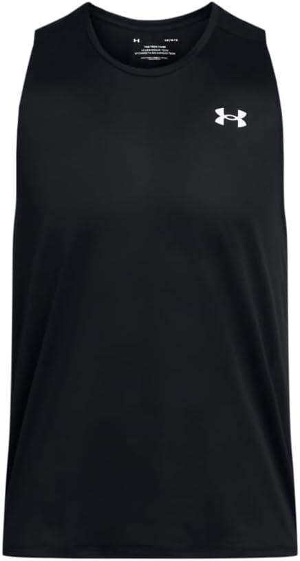 Under Armour Men's Tech Tank Top (Medium, (001) Black / / White)