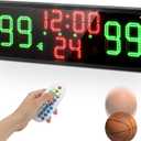 Ultra-Bright Cordless Basketball Scoreboard with Built-in Rechargeable Battery - 12-Min Game Timer, Dual 99-Score Display, Portable & Lightweight LED Scoreboard for Indoor/Outdoor Sports, Family Games