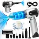 Car Vacuum Portable Cordless Handheld Cleaner, Mini Vacuum with 8 Attachments, Blower, Spray Lubricant & Microfiber Towels for Truck & Interior Cleaning