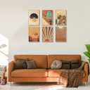 Boho Landscape Canvas Wall Art Abstract Terracotta Sunset Hill Desert Painting Picture Wall Decor Minimalist Geometric Sun Poster Prints Artwork for Living Room Bedroom Home Decoration 12x16in