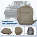Front Driver Side Replacement Seat Cover Leather Tan Compatible with Toyota Land Cruiser 1990 1991 1992 1993 1994 1995 1996 1997