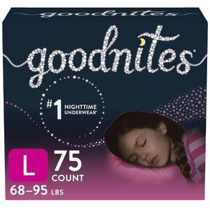 Goodnites Girls' Nighttime Bedwetting Underwear - (10-12 Size and 25 Count)
