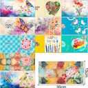 pigpigboss 12 Packs Butterfly Flower Birds Diamond Painting Greeting Cards Kit, Diamond Art Birthday Cards with Envelopes, Diamonds Dots Thank you Cards for Adult Beginner Holiday Blessing