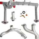 Aluminum Coolant Water Pipe System Kit for Land Rover for Range Rover Sport LR4, for Jaguar XF XJ XE 3.0L V6, OE LR109401 LR092992 LR090630 LR049990