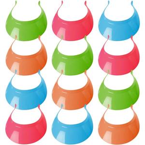 ArtCreativity Neon Plastic Visors, Set of 12, Sun Visors for Kids and Adults in Assorted Neon Colors, Sun Protection Hats with a Universal Fit, Outdoor Party Favors, and Retro Costume Accessories