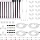 4Pin RGB LED Strip Connector Kit - Include 5050 2 Way RGB Splitter Cable, 6.6feet RGB Extension Cable, RGB Controller Jumper, LED RGB Jumper, L and T Shape Connectors, Male Connector, LED Strip Clip
