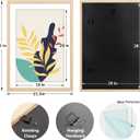 20x28 Poster Frame,Natural Soild Wood Picture Frames with Polished Plexiglass,Easy to Hang,Display Picture 20x28 without Mat or 16x24 with Mat for Wall Mounting Horizontally and Vertically (Natural