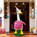 20" Porch Goose Statue Garden Decor - Large Goose Sculpture with Birthday Outfits, Indoor/Outdoor Decorations Resin Figurine, for Garden, Patio, Lawn, Gifts for Mum/Grandma