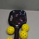 Pickleball Paddles, USAPA Approved Fiberglass Surface Pickleball Set with Pickleball Rackets, Pickleball Paddles Set for Men Women (Black*2)