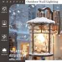 14.5 Inch Height Outdoor Wall Lights Waterproof Exterior Lighting Fixtures with Water Ripple Glass ORB Finish Outside Lights for House E27 Socket