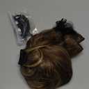 Clip in Hair Extensions for Women, Medium Brown with Ash Blonde, 20 Inch 6PCS Hairpieces Long Wavy Soft Thick Hair Extensions Clip ins