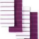 KitchenAid Albany Kitchen Towel 4-Pack Set, Beet/White, 16"x26"