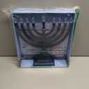 Zion Judaica Blue Electronic Hanukkah Menorah Powered by Batteries or USB 4' Cable Included Flameless Chanukkah Candles Holder LED Electric Minorah Bulbs Chanukah Deco Chanukkiah (Full Size)