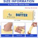6 Pcs Butter Squeeze Soft Slow Rise Butter Sticks Squeeze Stress Relief Realistic Food Fidget Toys for Decompression Anxiety Relaxation (Trendy Style)