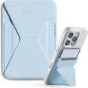 MOFT Magnetic Wallet Stand Compatible with iPhone 16/15/14/13/12 Series, Angle Adjustment & Magsafe Compatible MOVAS Phone Stand, Soothing Mist