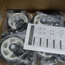 HOLKIE Caster Wheels 4 inch Total Locking Stem Casters, 3/8" -16 x 1 (Stem Diameter 3/8", Stem Length 1") Threaded Stem Casters Swivel Casters Set of 4 Heavy Duty Castors Black