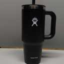 Hydro Flask 24 Oz Travel Tumbler with Handle, Lid and Straw - Insulated Stainless Steel in Black