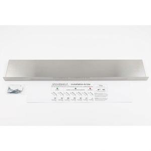 StoveShelf 30" Length Stainless Steel Finish Magnetic Shelf for Kitchen Stove - Kitchen Storage Solution with Zero Installation - Over Stove Spice Rack Organizer
