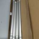 Curtain Rods for Windows 32-120 Inch, 1 Inch Adjustable Silver Curtain Rod Set with Brackets, Easy Install