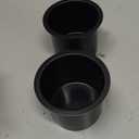 SEETOOOGAMES Jumbo Aluminum Drop-in Poker Table Cup Holder Insert (Pack of 2) (Black)