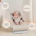 BabyBjrn Bouncer Bliss, Light Beige, 3D Jersey | 2-in-1 Adjustable Baby Bouncer Seat and Toddler Chair, Newborn to Toddler (8-29 lbs), 4 Positions, Lightweight & Portable