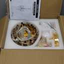 Modern Gold Crystal Chandelier 2-Tier Round Pendant Lighting Light Fixture Chandelier for Kitchen Island Entryway Bathroom BedHead Bedroom (D7.4"XH10.2" Gold)