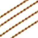 CABODYALS 20 Yards 3/8 Inch Gold Red Gimp Braid Trim Polyester Woven Braid Fabric Trimming Metallic Glitter Upholstery Lace Ribbon Bulk for Sewing Making Craft Costume Curtain Slipcover Decoration DIY